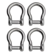 EXTREME MAX Extreme Max 3006.8411.4 BoatTector Stainless Steel Bow Shackle with No-Snag Pin - 3/8", 4-Pack 3006.8411.4